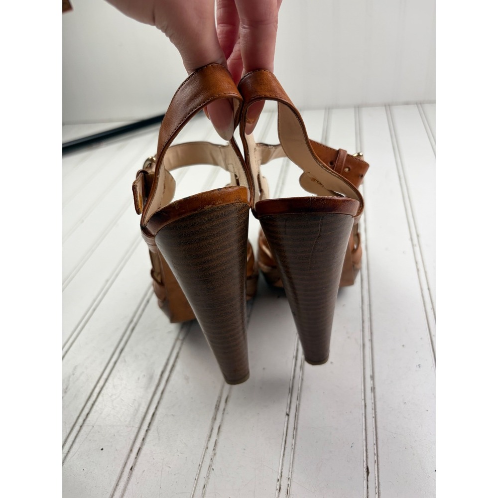 Coach Vintage Y2K Tamara Vachetta Platform High Heel Sandals Women's Size 8.5 - Picture 6 of 9